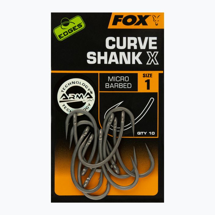 Fox Edges Curve Shank X pontyhorog szürke CHK223 2