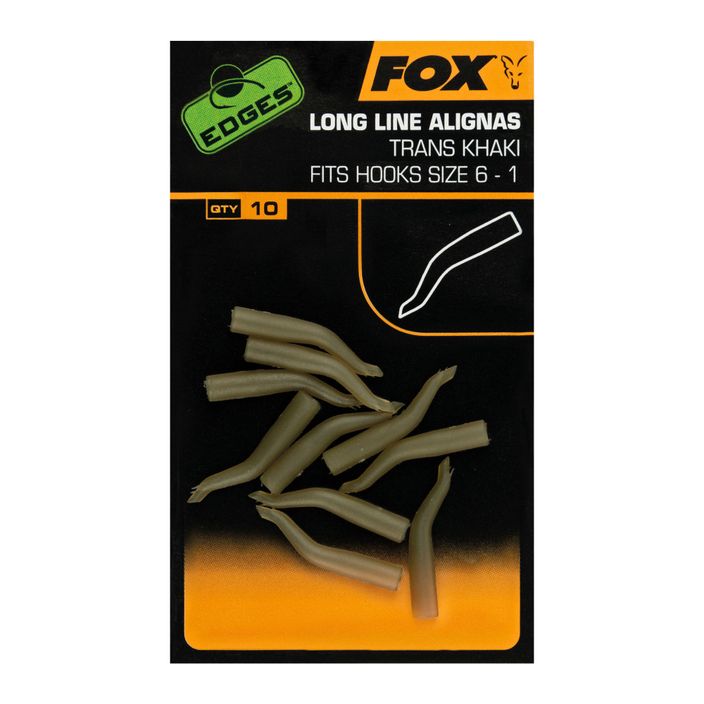 FOX Edges Line Aligna hosszú horog pozicionáló 10 db. Trans Khaki CAC724 2