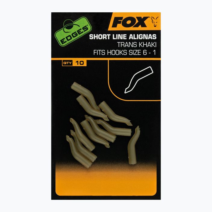 FOX Edges Line Aligna rövid horog pozicionáló 10 db. Trans Khaki CAC728