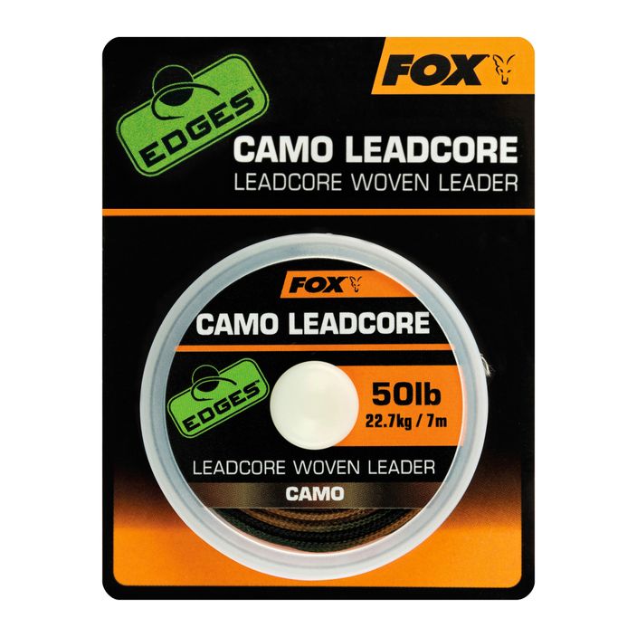Fox álcázott pontyos előke Leadcore 25m camo CAC748 2