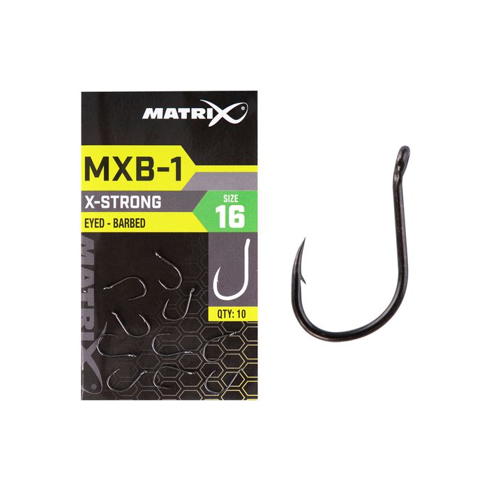 Matrix MXB-1 szöges szemű módszerhorog 10 db fekete GHK152 2