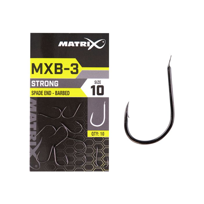 Mátrix MXB-3 szegecselt kampók 10 db fekete GHK160 2