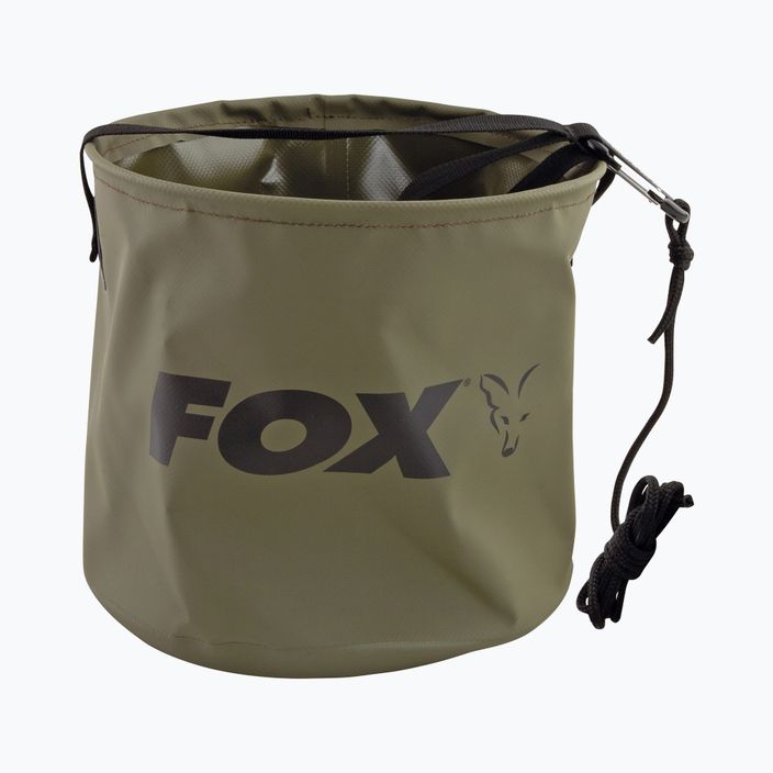 Fox Összecsukható nagy vizes vödör, kötéllel / klipsz zöld CCC049