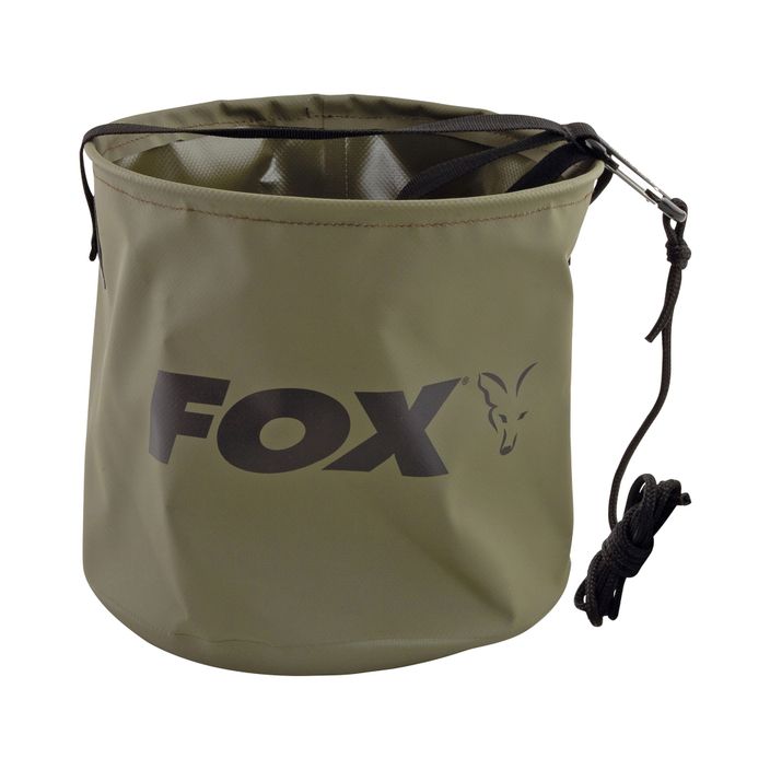 Fox Összecsukható nagy vizes vödör, kötéllel / klipsz zöld CCC049 2