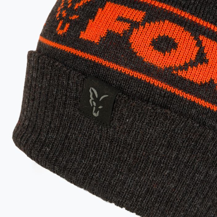 Fox International Collection Booble fekete/narancssárga téli sapka 4