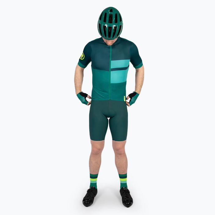 Férfi Endura FS260 Print S/S kerékpáros trikó smaragdzöld 2