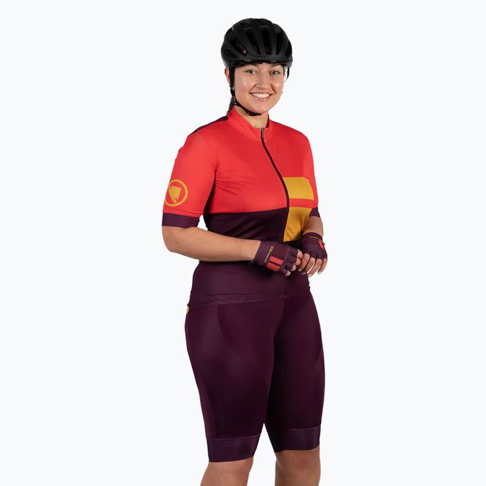 Női kerékpáros rövidnadrágEndura FS260-Pro DS Bibshort aubergine 3