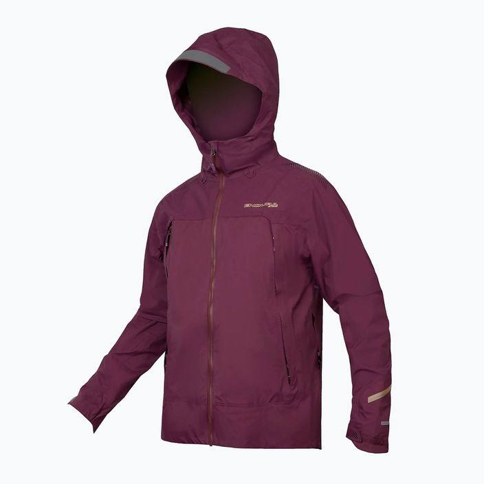 férfi kerékpáros kabát Endura MT500 Waterproof II aubergine 7