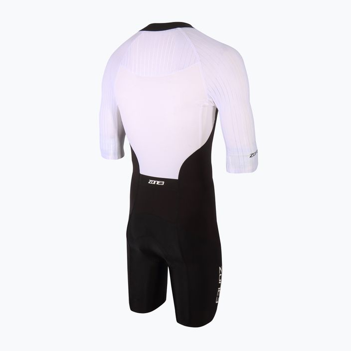 Férfi triatlonruha ZONE3 Lava Long Distance Full Zip Aero Suit black/white/red 2