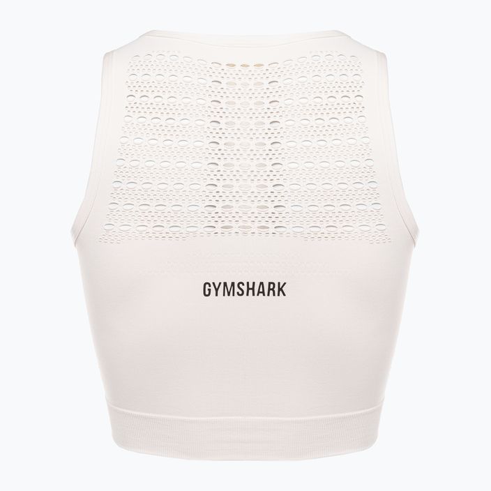 Női Gymshark Energy Seamless Crop Top krém fehér 6