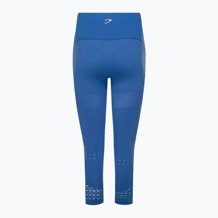 Női edző leggings Gymshark Energy Seamless Crop kék 6