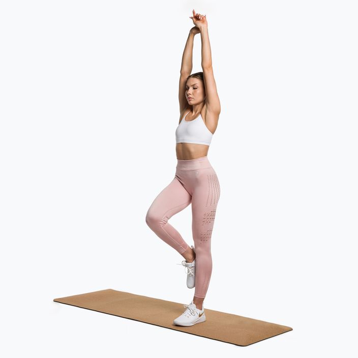 Női edző leggings Gymshark Flawless Shine Seamless rózsaszín / fehér 2