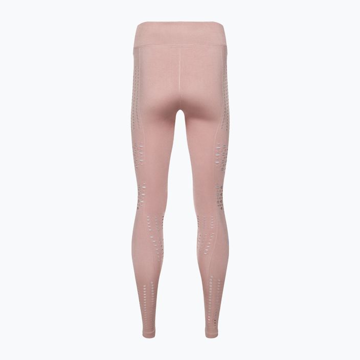 Női edző leggings Gymshark Flawless Shine Seamless rózsaszín / fehér 6