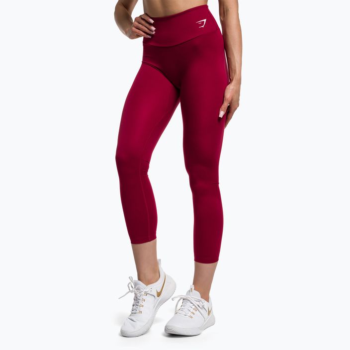 Női Gymshark Training Full Lenght leggings burgundi/fehér