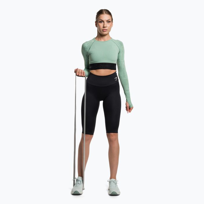 Női Gymshark edzőtermi leggings fekete/fehér 2