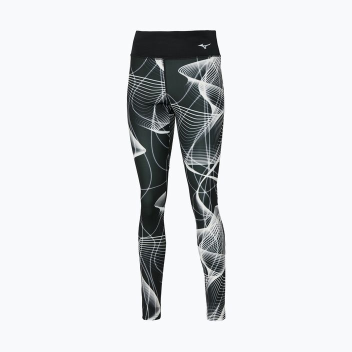 Női futó leggings Mizuno Printed fekete