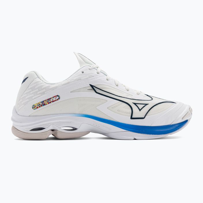 Férfi röplabda cipő Mizuno Wave Lightning Z7 festetlen fehér/holdfényes óceán/béke kék 2