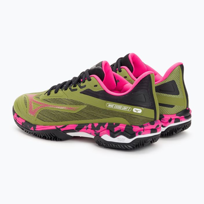 Női Mizuno Wave Exceed Light 2 Padel cipő calliste zöld / rózsaszín glo / fekete 3
