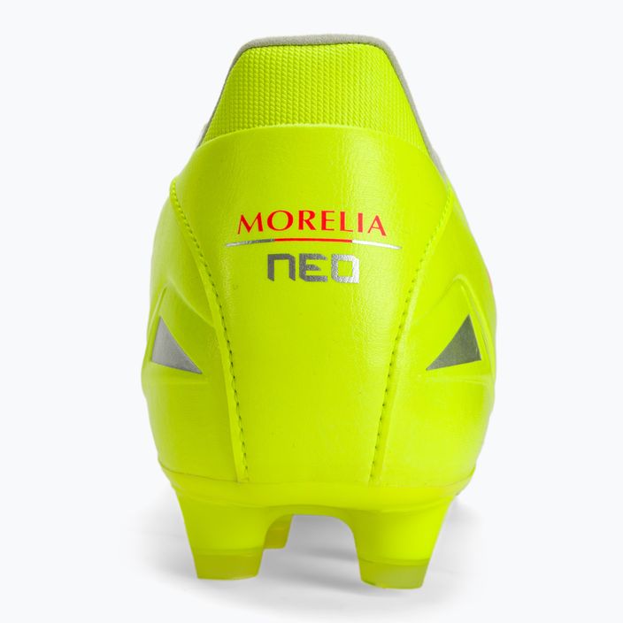 Mizuno Morelia Neo IV Pro MD biztonsági sárga/tüzes korall 2/galaxis ezüst férfi futballcipő 8