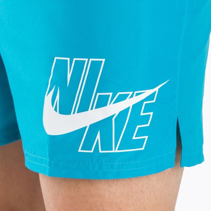 Férfi Nike Logo Solid 5" Volley úszónadrág kék NESSA566-406 4