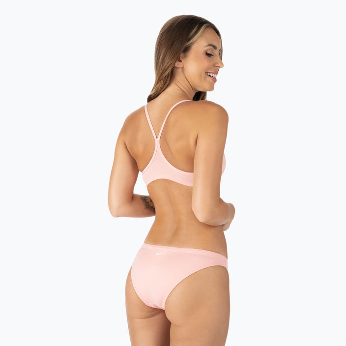 Női kétrészes fürdőruha Nike Essential Racerback Bikini rózsaszín NESSA211 3