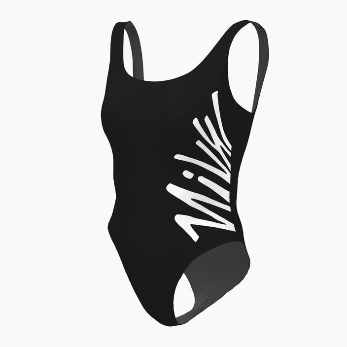 Női Nike Multi Logo egyrészes fürdőruha fekete NESSC250-001 5