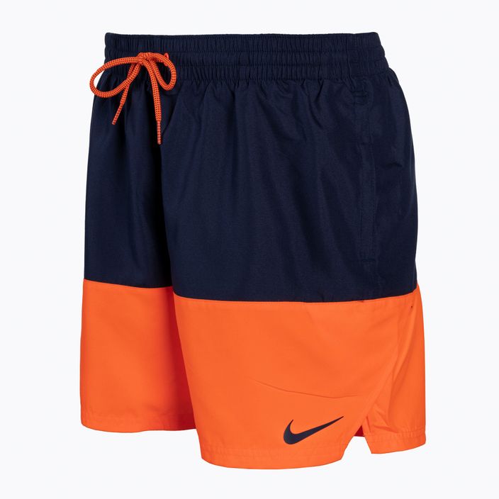 Férfi Nike Split 5" Volley úszónadrág tengerészkék és narancssárga NESSB451-822 2
