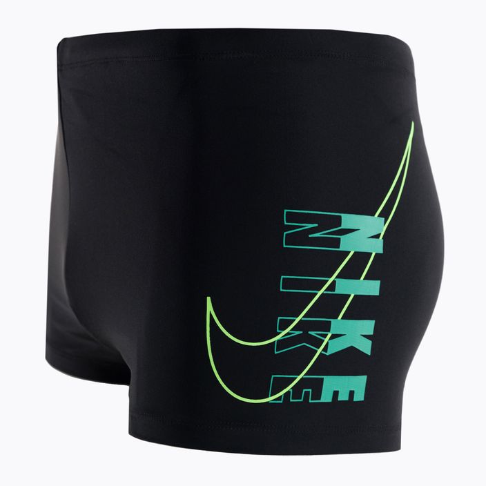 Férfi Nike Reflect Logo Square Leg úszó boxeralsó fekete NESSC583 3