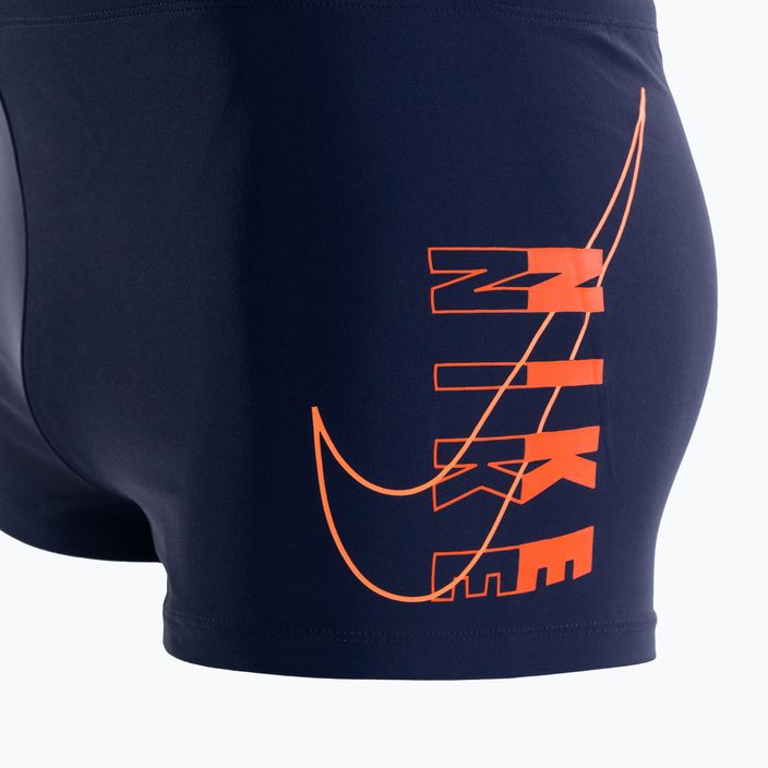 Férfi Nike Reflect Logo Square Leg úszó boxeralsó tengerészkék NESSC583440 3