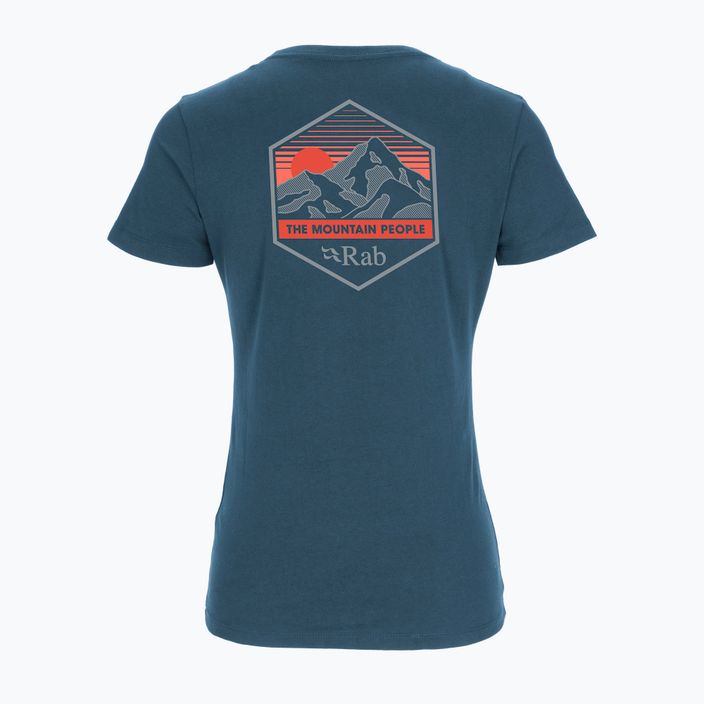 Női trekking póló Rab Stance Mountain Peak kék QCB-67 5