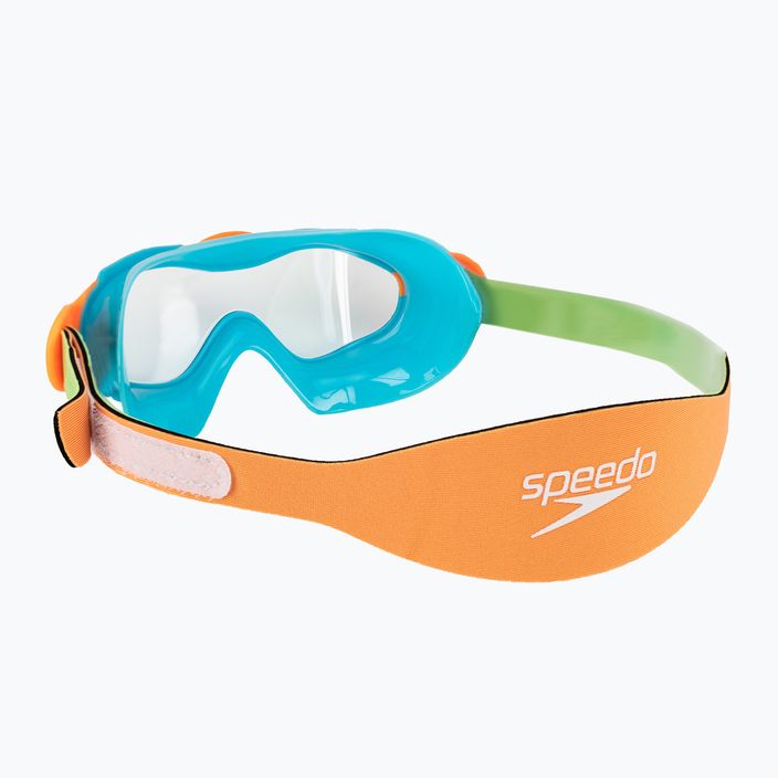 Speedo Sea Squad Gyermek úszómaszk Jr azúrkék/fluo zöld/fluo narancs/tiszta 4