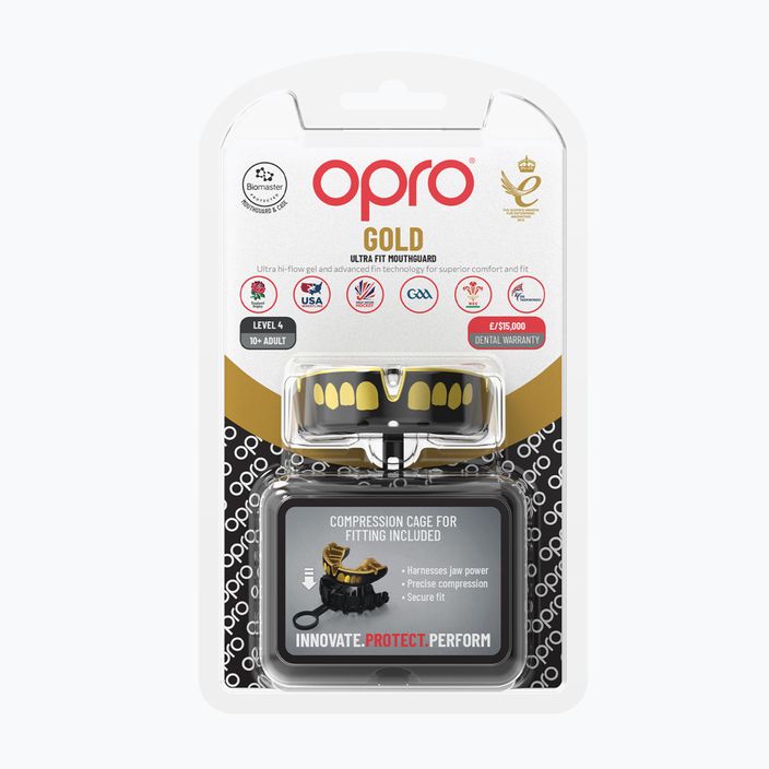 állkapocsvédő Opro Gold GEN5 fekete/arany 2