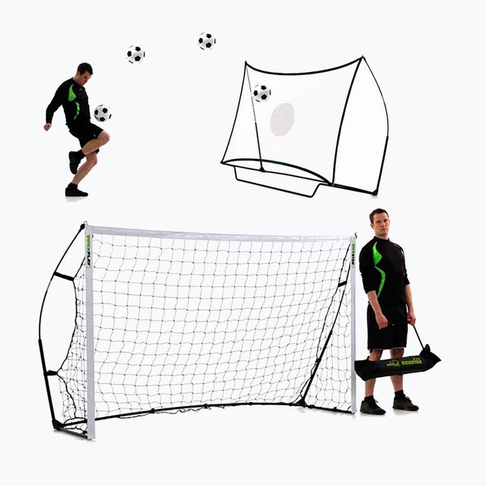 Futballkapu+ lepattanó QuickPlay Kickster 2 az 1-ben 240 x 150 cm fehér/fekete 4