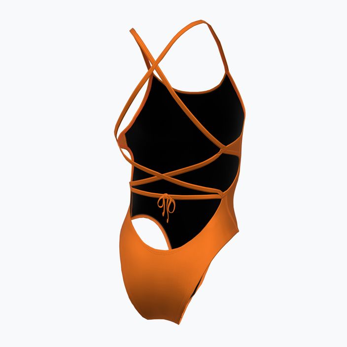Női egyrészes fürdőruha Nike Lace Up Tie Back total orange 2