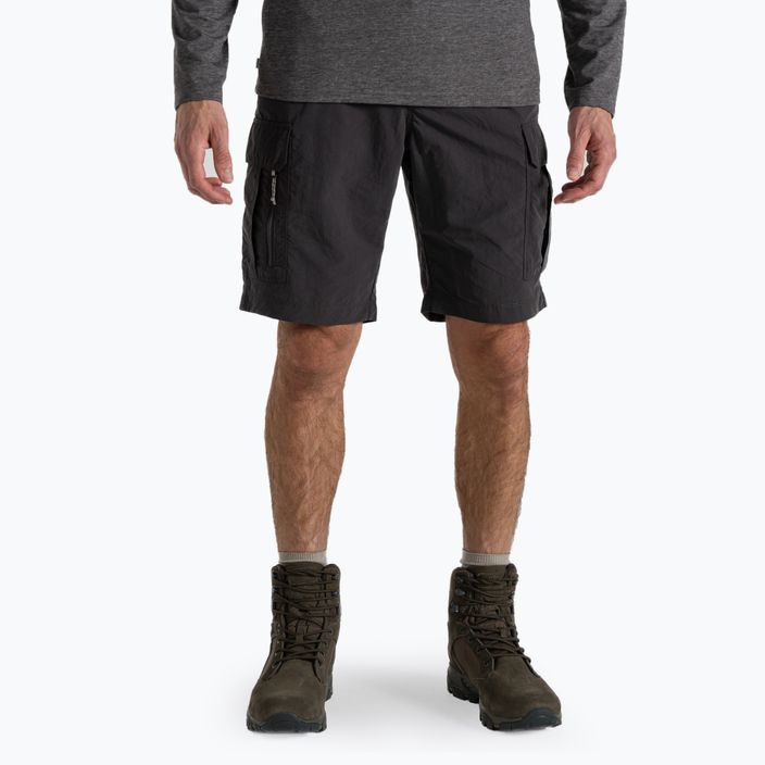 Férfi Craghoppers NosiLife Cargo Short III fekete bors trekking rövidnadrág