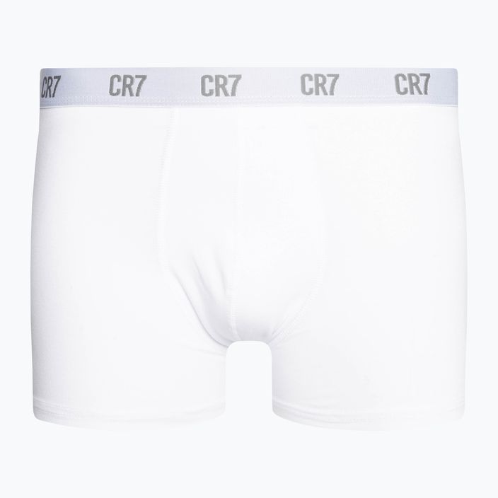 Férfi CR7 Basic Trunk boxeralsó 3 pár fehér/szürke melange/fekete 2
