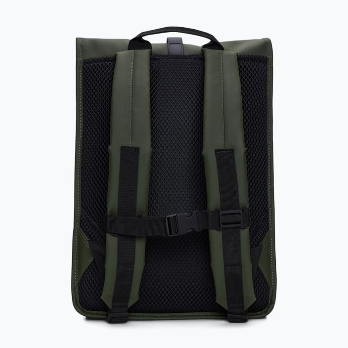 városi hátizsák Rains Rucksack Rolltop W3 13 l green 2