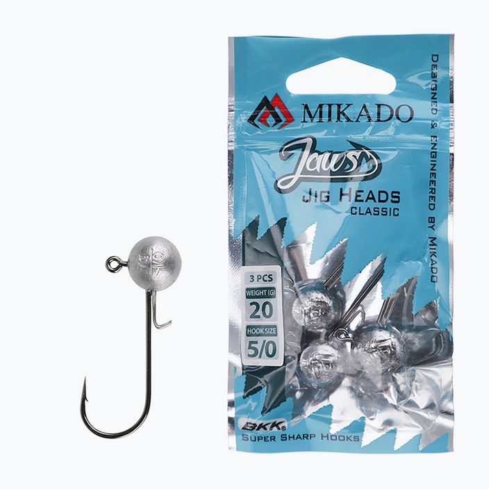 Mikado Jaws Classic 15g 3db jig fej fekete OMGJC-15 2