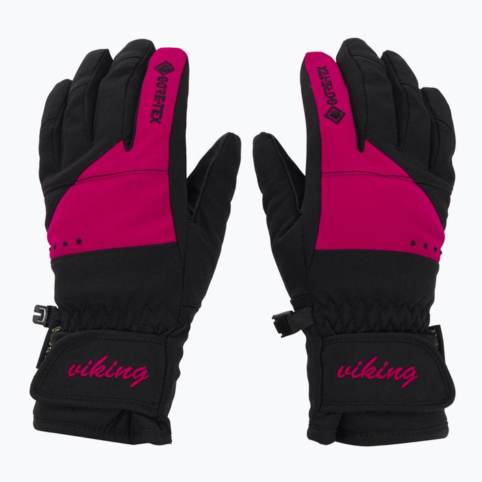 Női síelő kesztyű Viking Sherpa GTX Ski fekete/rózsaszín 150/22/9797/46 2