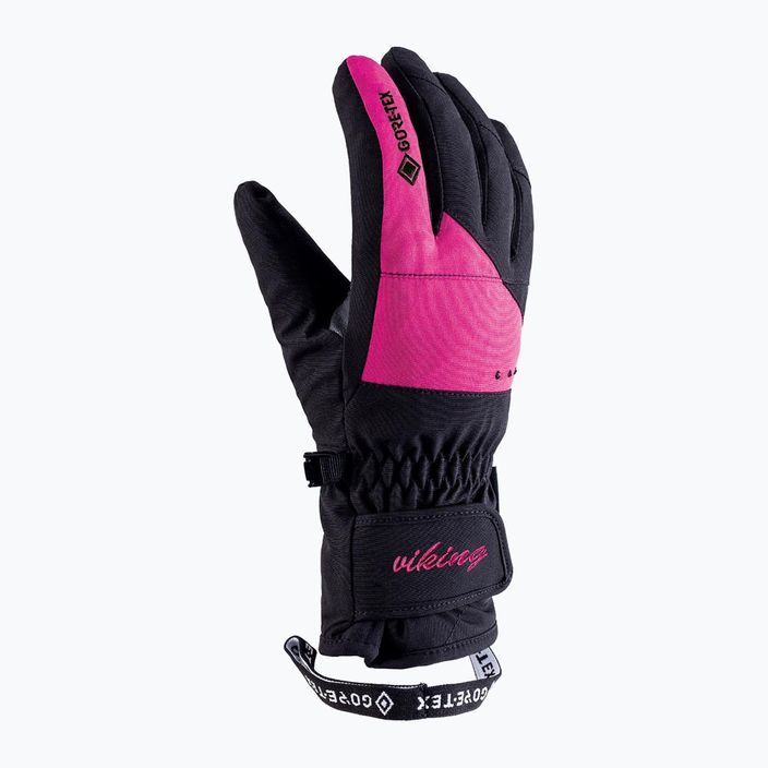 Női síelő kesztyű Viking Sherpa GTX Ski fekete/rózsaszín 150/22/9797/46 7