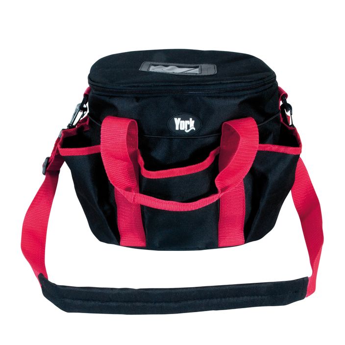York lovas kiegészítő táska, zárható fekete/piros 280102 2