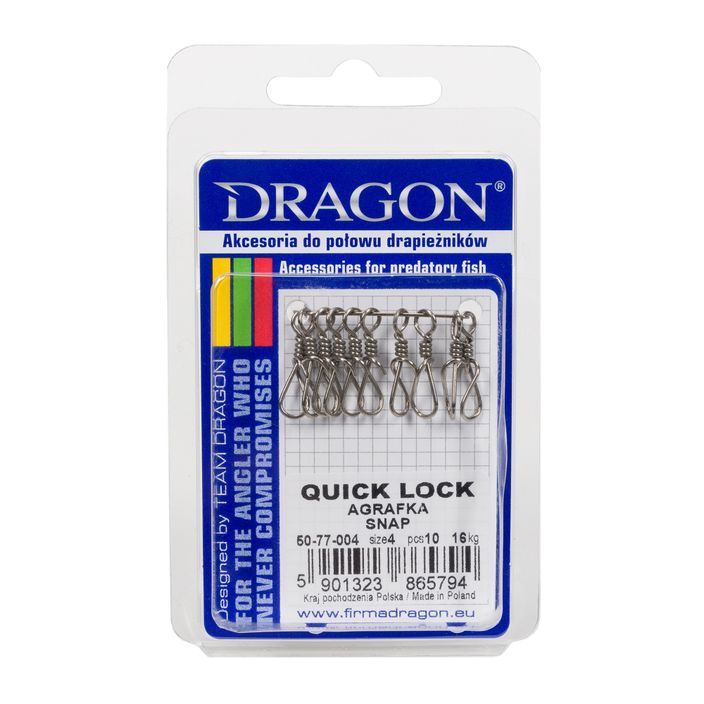 Dragon Quick Lock forgó biztosítótűk 10 db ezüst PDF-50-77-004 2