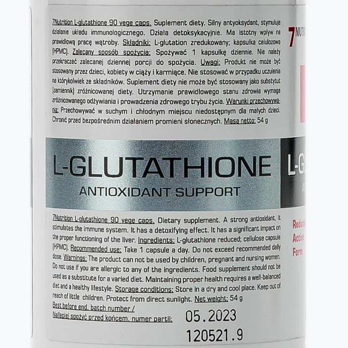 L-Glutation 7Nutrition antioxidáns 90 kapszula 7Nu000466 2
