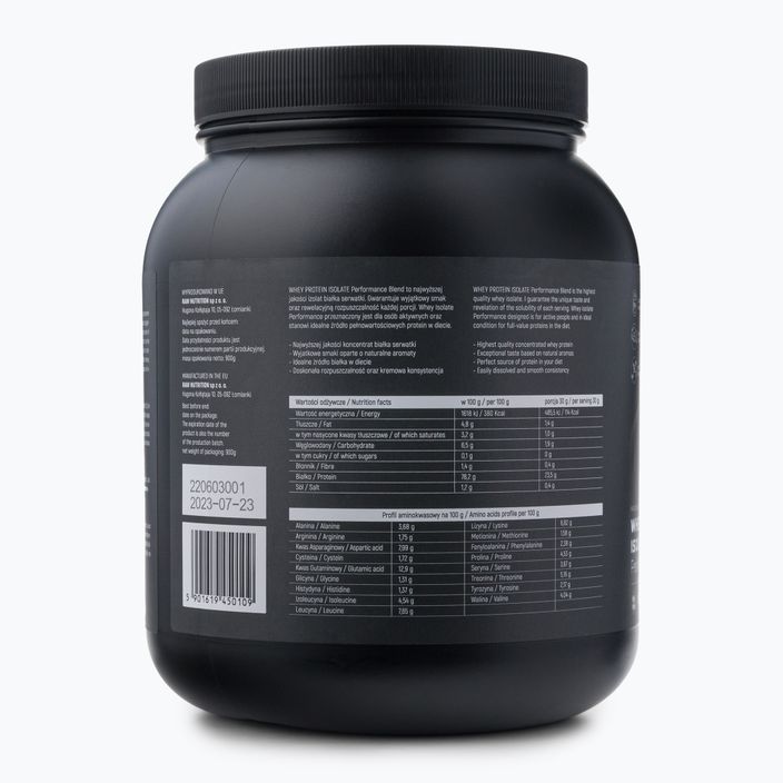 Whey Protein Isolate Raw Nutrition 900g csokoládé WPI-59017 3