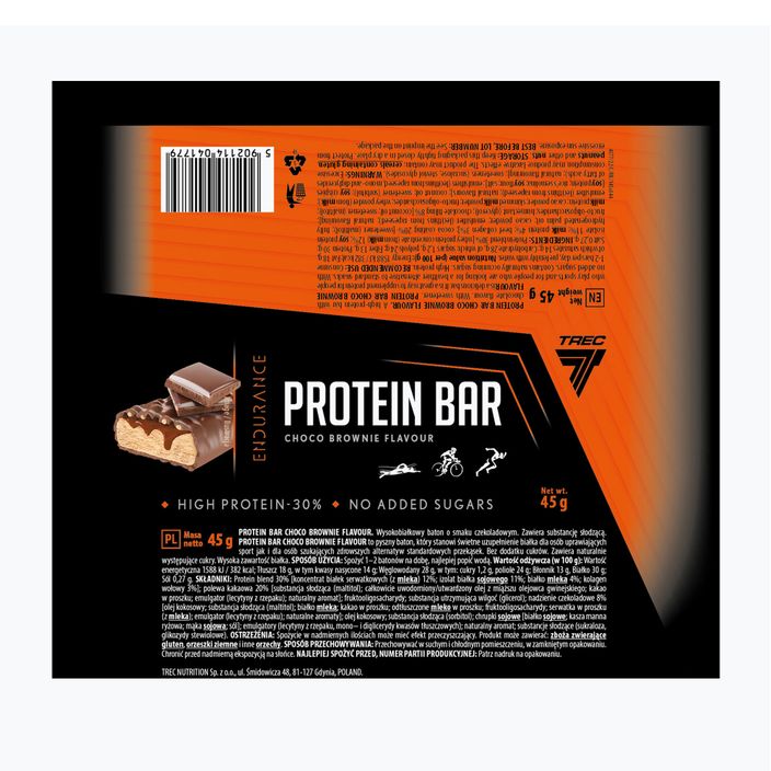 Trec Endu Protein Bar 45g csokoládé brownie-s fehérjeszelet TRE/1053 2