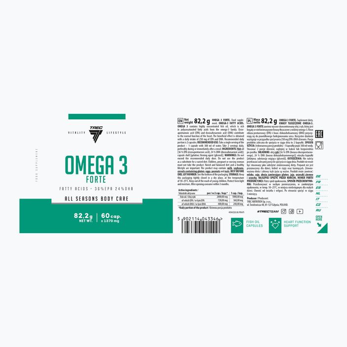 Omega-3 Forte Trec Vitality 60 kapszula 2