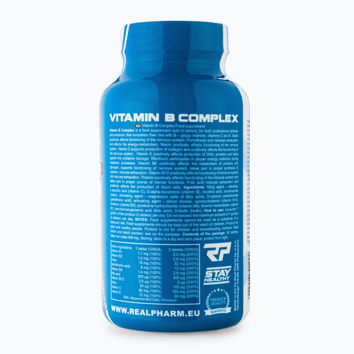 B-vitamin komplex Real Pharm vitamin készlet 90 tabletta 701244 2