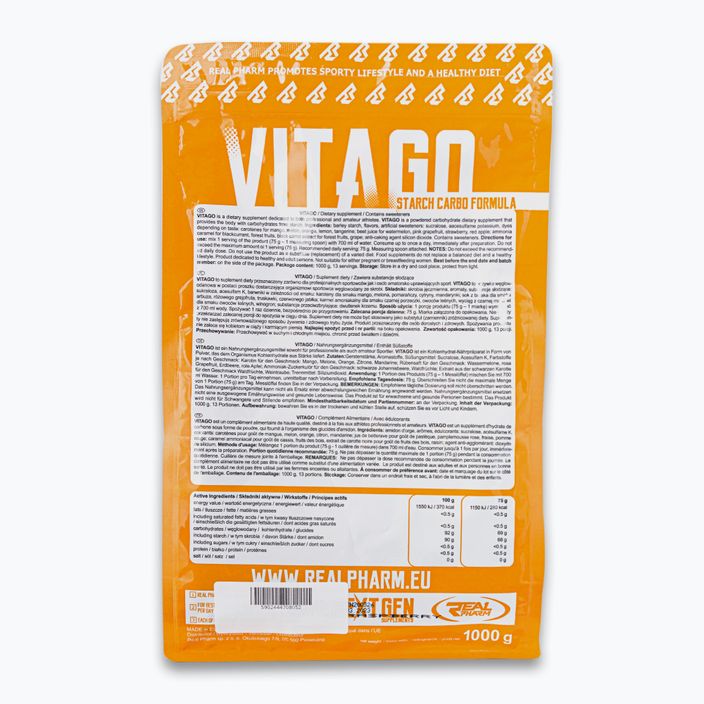 Carbo Vita GO Real Pharm szénhidrátok 1kg málna 708052 2