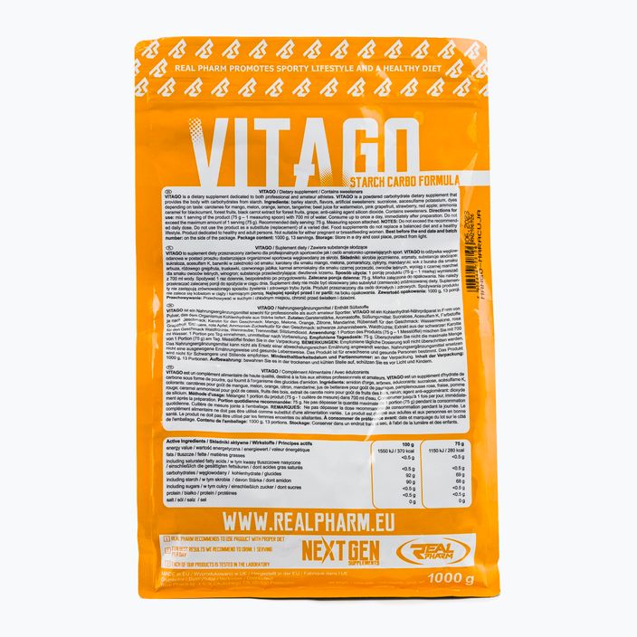Carbo Vita GO Real Pharm szénhidrátok 1 kg mango-maracuja 708106 2