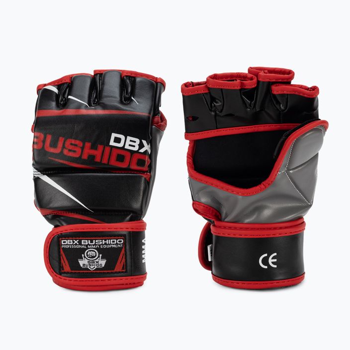 Bushido edzőkesztyű MMA és zsákos edzéshez fekete és piros E1V6-M 3